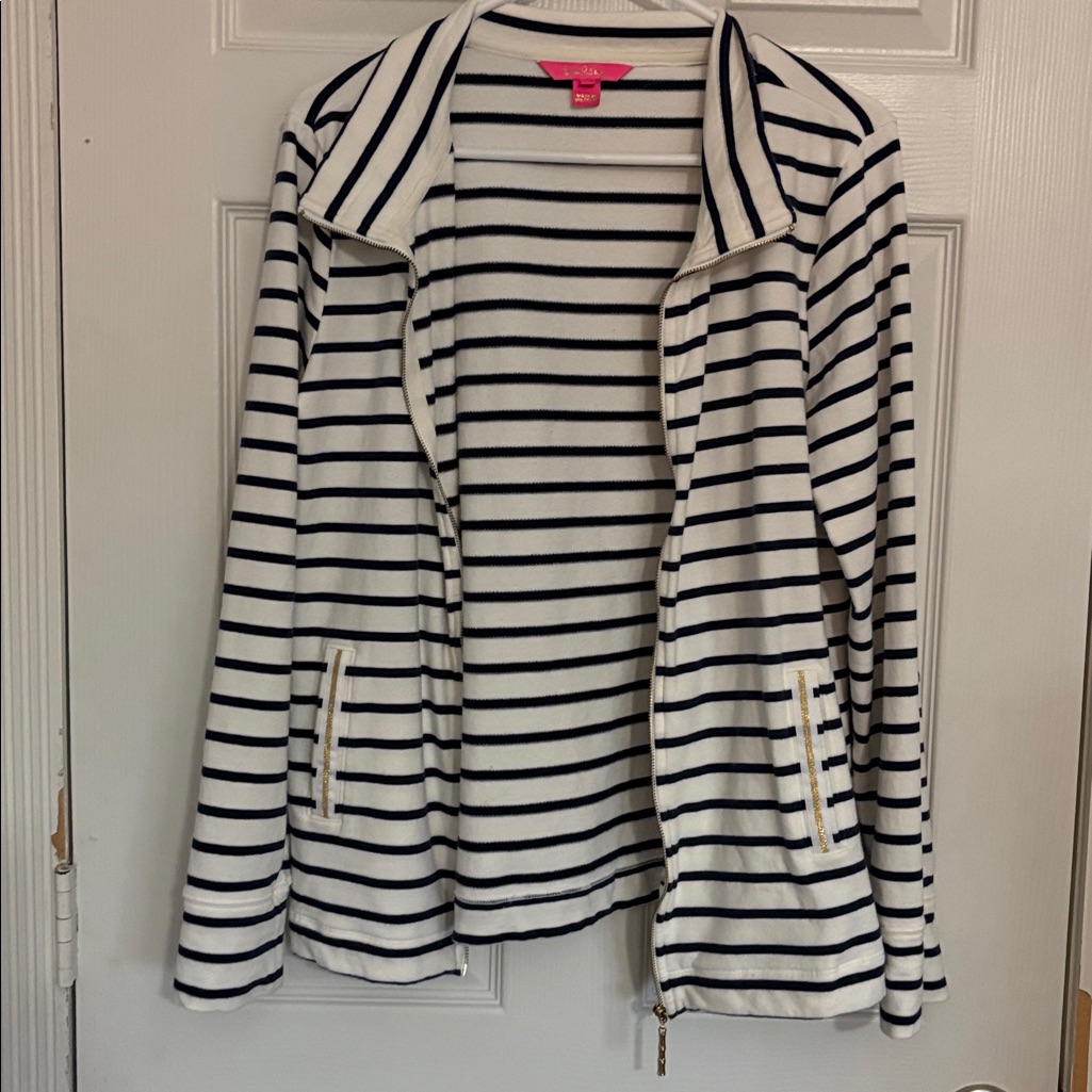 Lilly Pulitzer Bennett Striped Zip Jacket